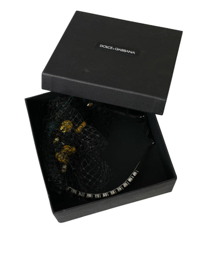 Serre-tête diadème en filet de cristal violet de Sicile Black Lemons de Dolce &amp; Gabbana