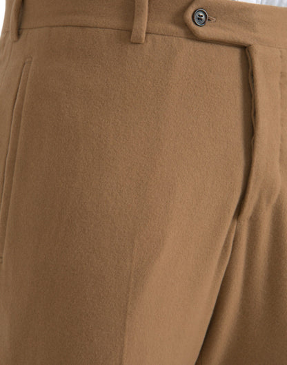 Prada Beige Kaschmir Herren Straight Fit Anzughose