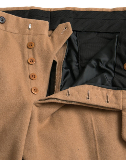 Prada Beige Kaschmir Herren Straight Fit Anzughose