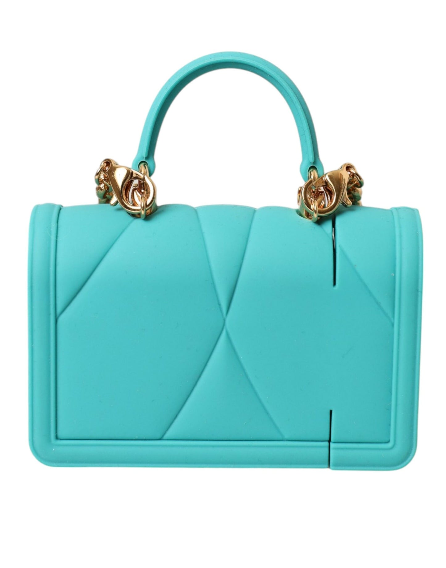 Étui pour Airpods Dolce &amp; Gabbana en silicone turquoise avec motif cœur dévotion