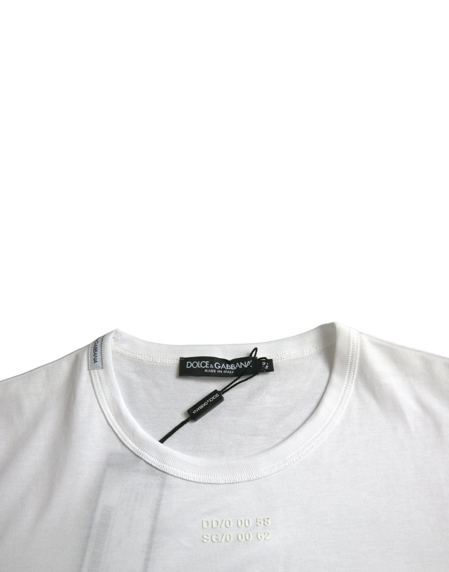 T-shirt à manches courtes en coton blanc Dolce &amp; Gabbana