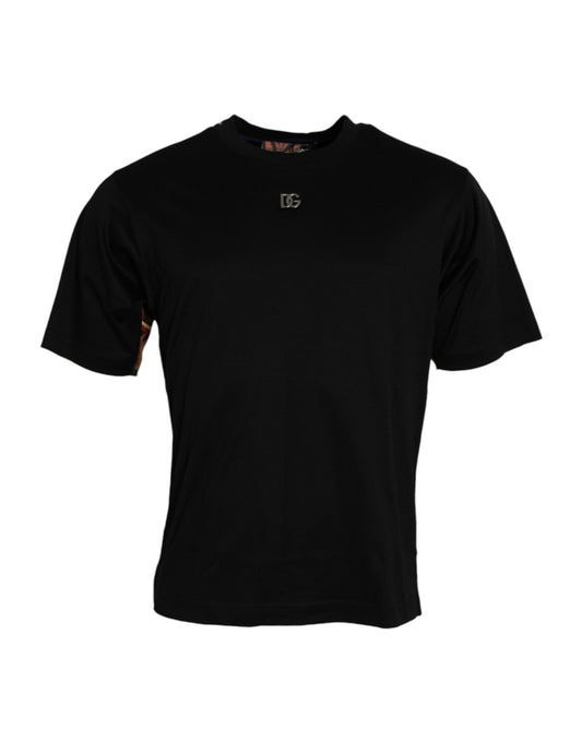 T-shirt à manches courtes en coton imprimé tigre multicolore Dolce &amp; Gabbana