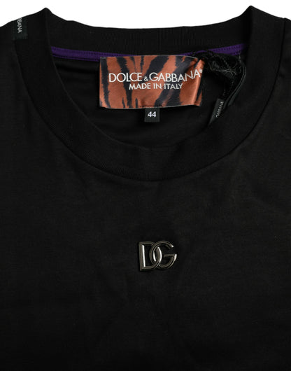 T-shirt à manches courtes en coton imprimé tigre multicolore Dolce &amp; Gabbana