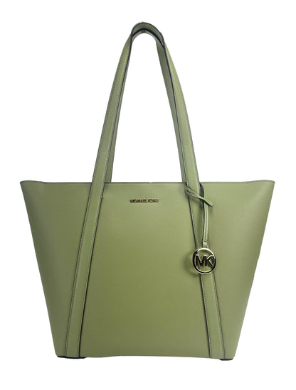 Grand sac fourre-tout zippé Pratt Michael Kors, couleur sauge clair