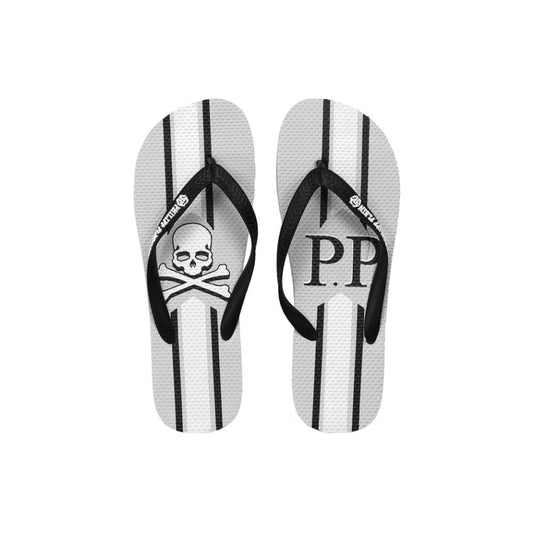 Philipp Plein Graue Polyester-Damensandale
