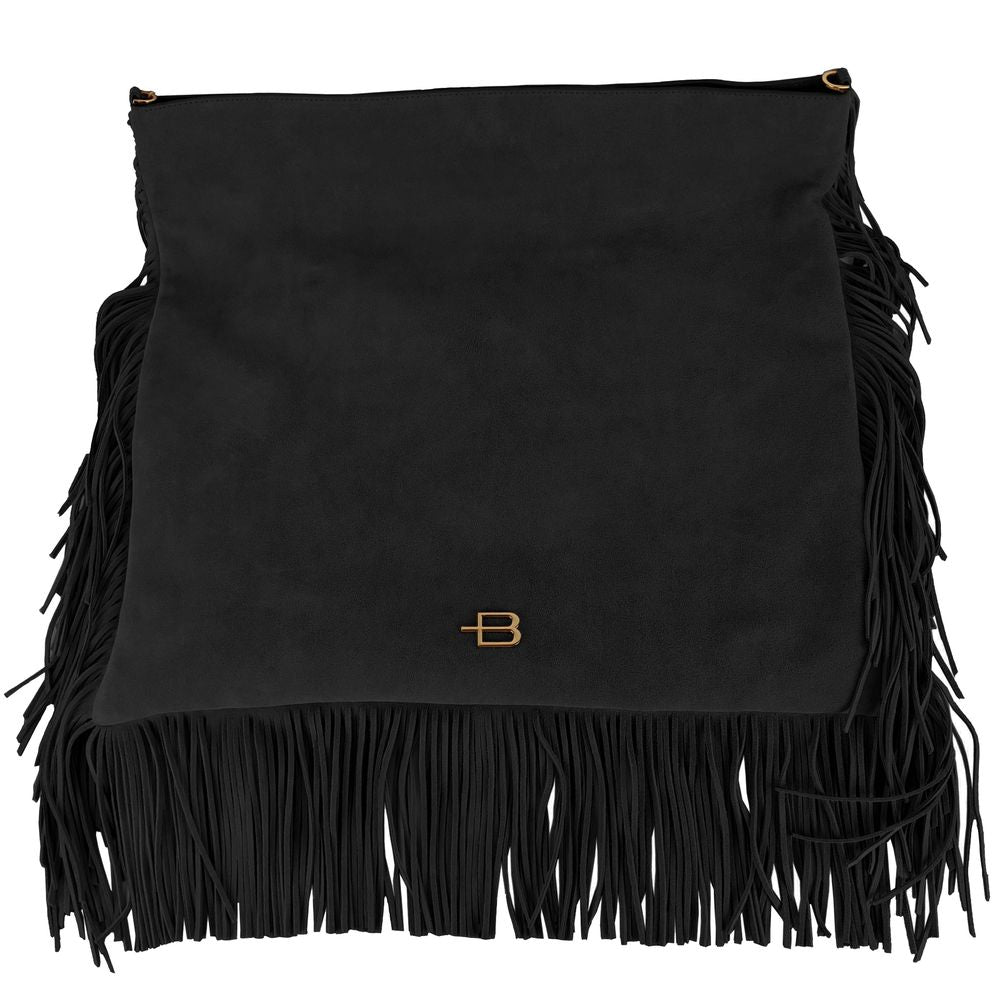 Sac bandoulière Baldinini Trend en cuir de veau noir pour femme