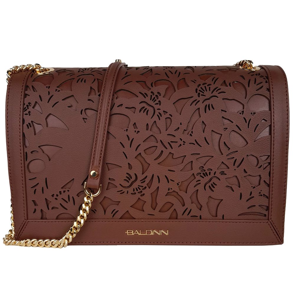 Sac bandoulière Baldinini Trend en cuir de veau marron pour femme