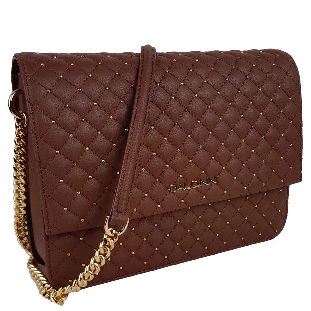 Sac bandoulière Baldinini Trend en cuir de veau marron pour femme