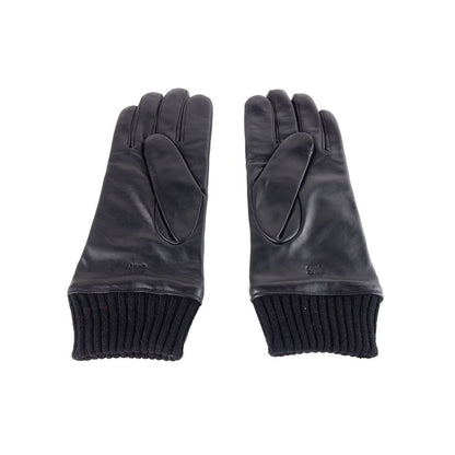 Cavalli Class Herrenhandschuh aus schwarzem Lammleder