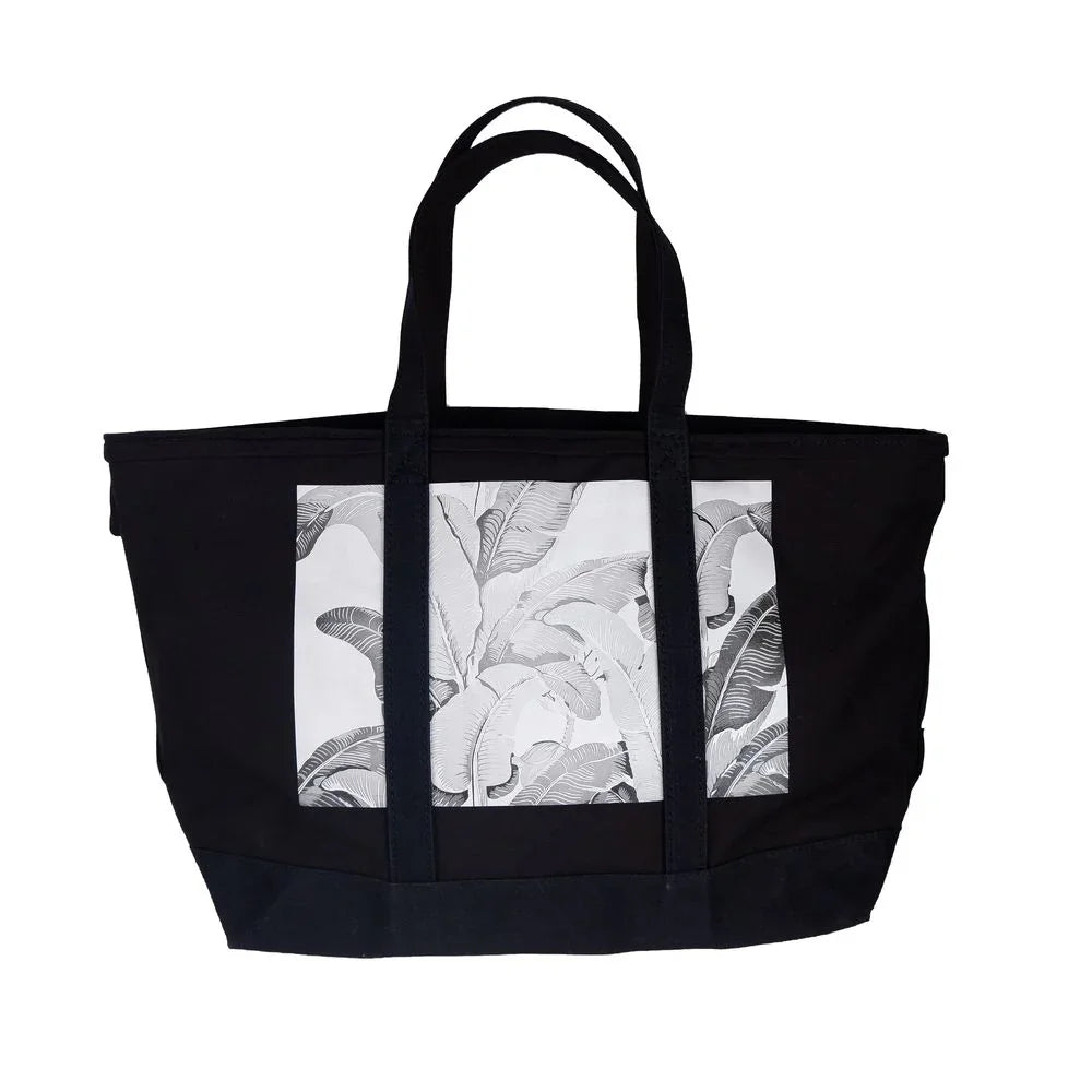 Sac à bandoulière chic en coton noir