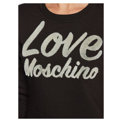 Robe chic en coton mélangé avec logo en relief Love Moschino
