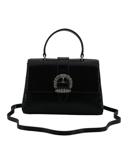 Jimmy Choo – Schwarze Umhängetasche aus Leder mit Tragegriff