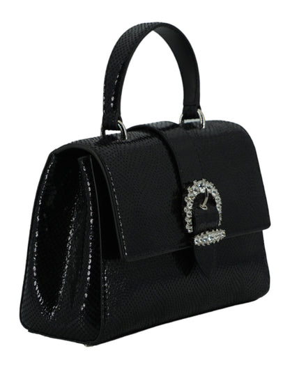Jimmy Choo – Schwarze Umhängetasche aus Leder mit Tragegriff