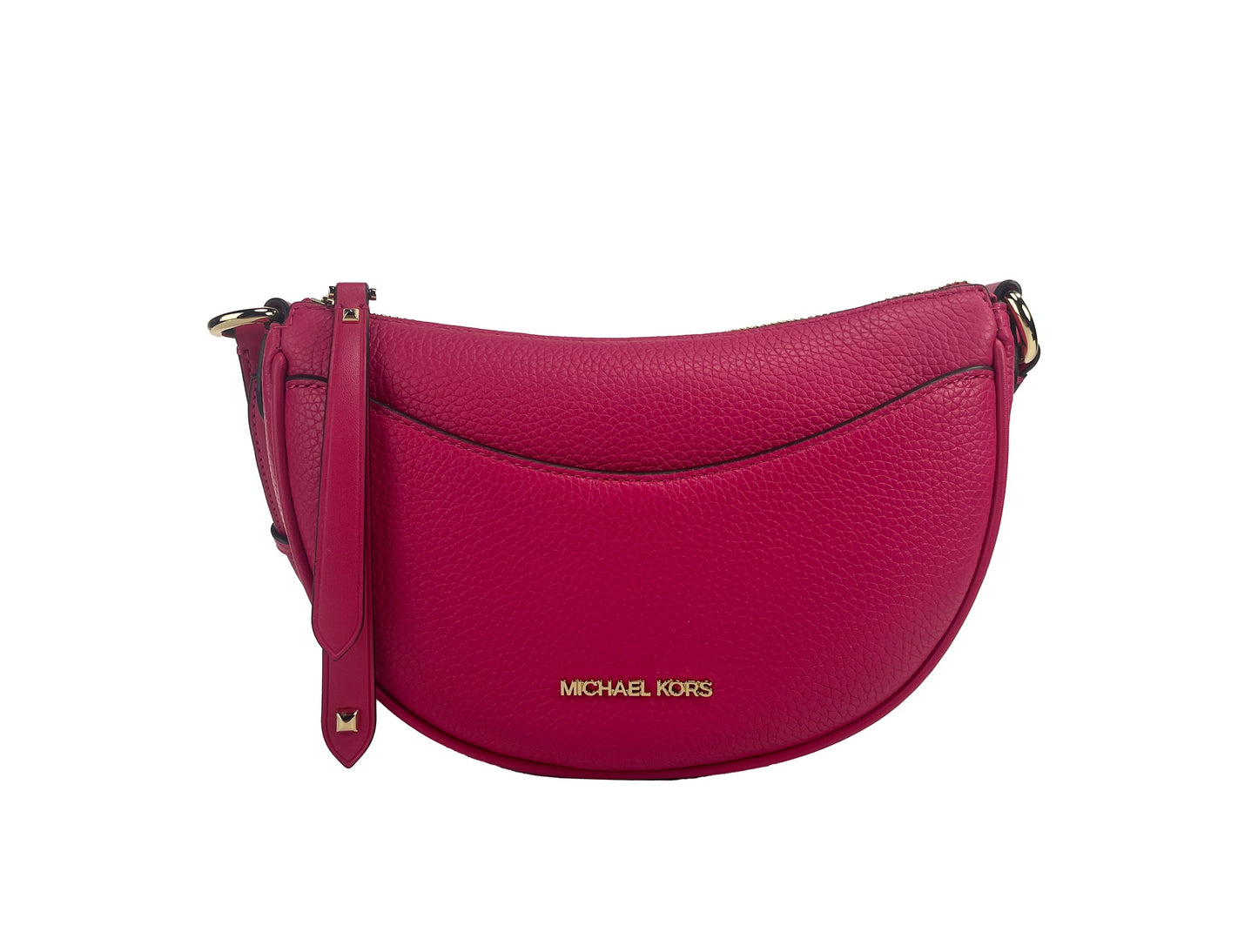 Petit sac bandoulière demi-lune rose Michael Kors Dover