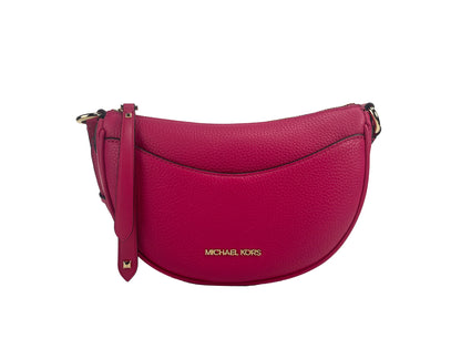 Petit sac bandoulière demi-lune rose Michael Kors Dover