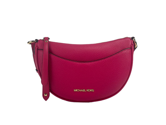 Petit sac bandoulière demi-lune rose Michael Kors Dover