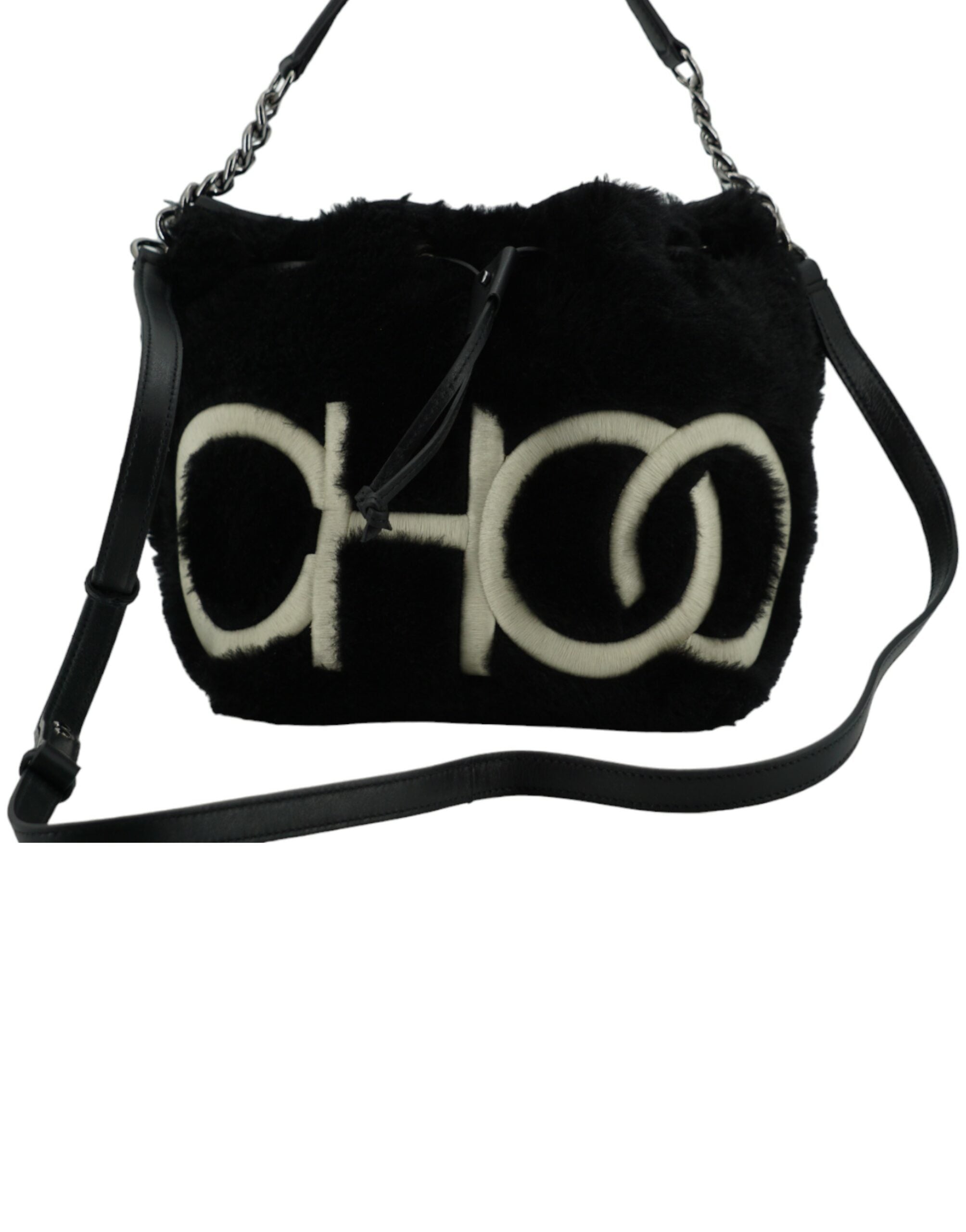 Sac à main et sac porté épaule en cuir noir avec poignée supérieure