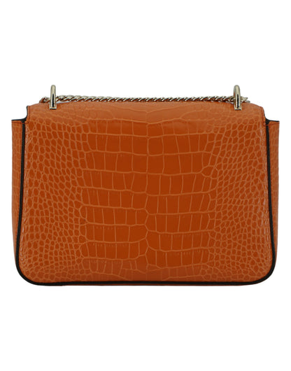 Jimmy Choo Amber Orange Leder-Umhängetasche