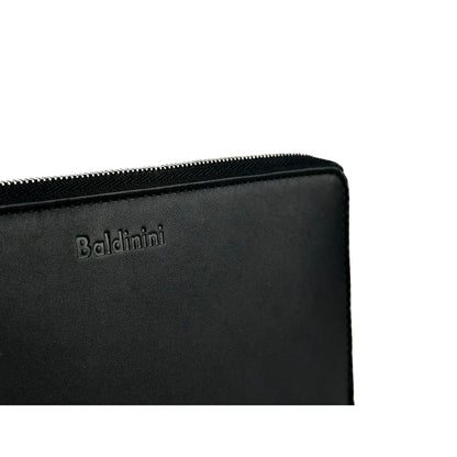 Organiseur de voyage élégant en cuir noir Baldinini Trend