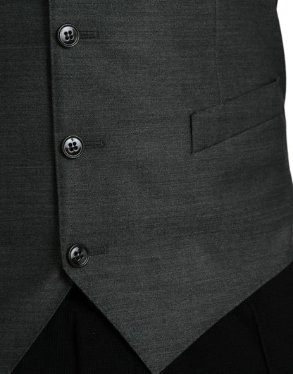 Gilet de soirée en laine grise Dolce &amp; Gabbana