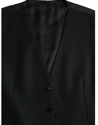 Robe gilet en laine noire Dolce &amp; Gabbana