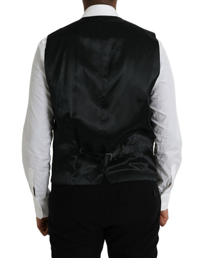 Robe gilet en laine noire Dolce &amp; Gabbana