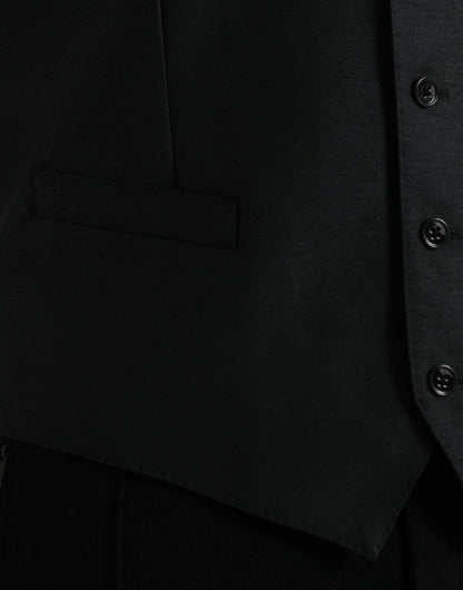 Robe gilet en laine noire Dolce &amp; Gabbana