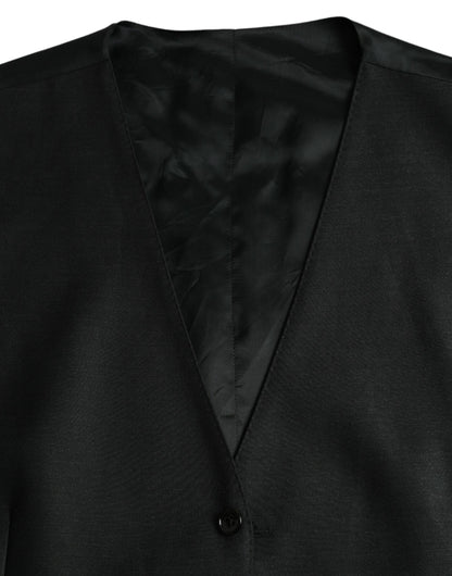 Robe gilet en laine noire Dolce &amp; Gabbana