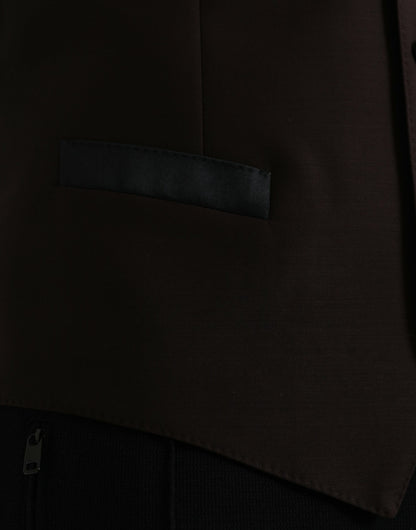 Dolce &amp; Gabbana - Robe gilet en laine marron - Gilet habillé