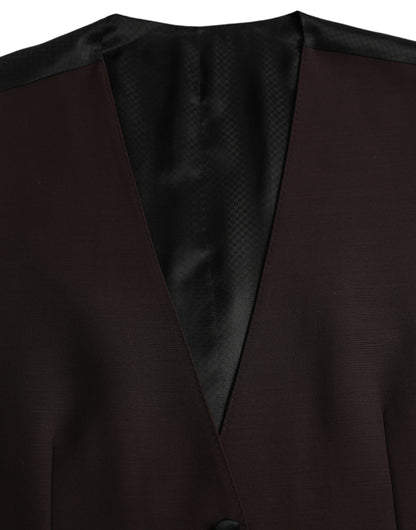 Dolce &amp; Gabbana - Robe gilet en laine marron - Gilet habillé