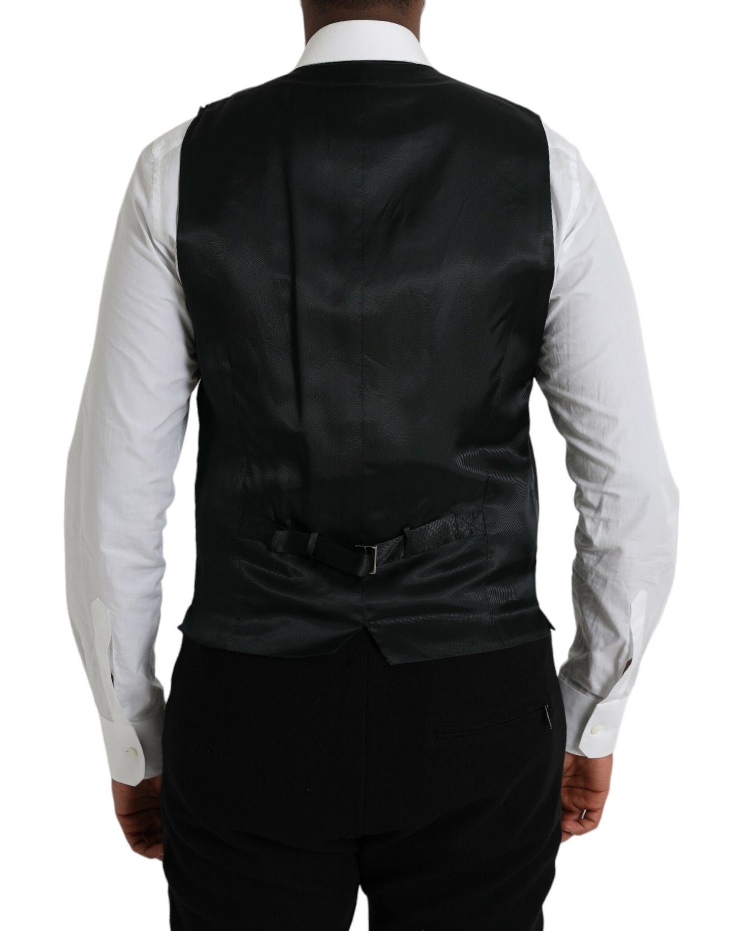 Dolce &amp; Gabbana Robe gilet en coton noir Gilet formel