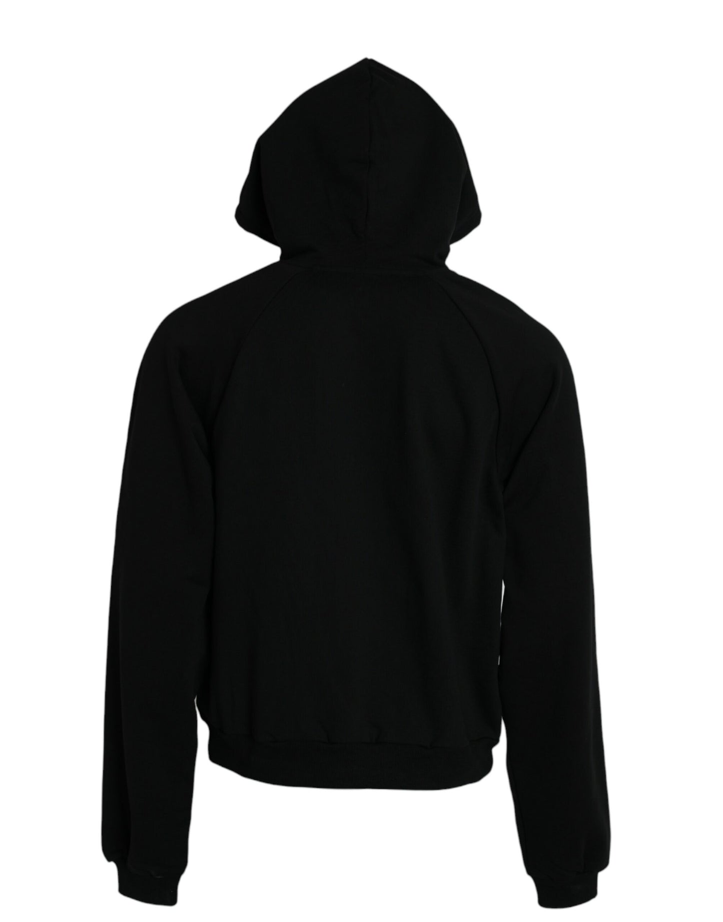 Pull-over à capuche en coton noir avec logo Balenciaga