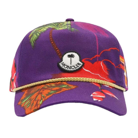 Moncler x Palm Angels Lila Baumwollmütze für Herren