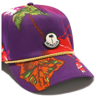 Moncler x Palm Angels Lila Baumwollmütze für Herren