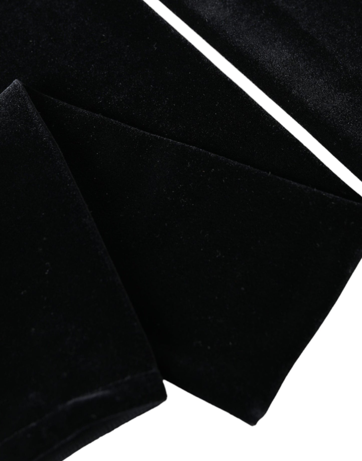 Gants longs en nylon noir Dolce &amp; Gabbana sans doigts et coudes