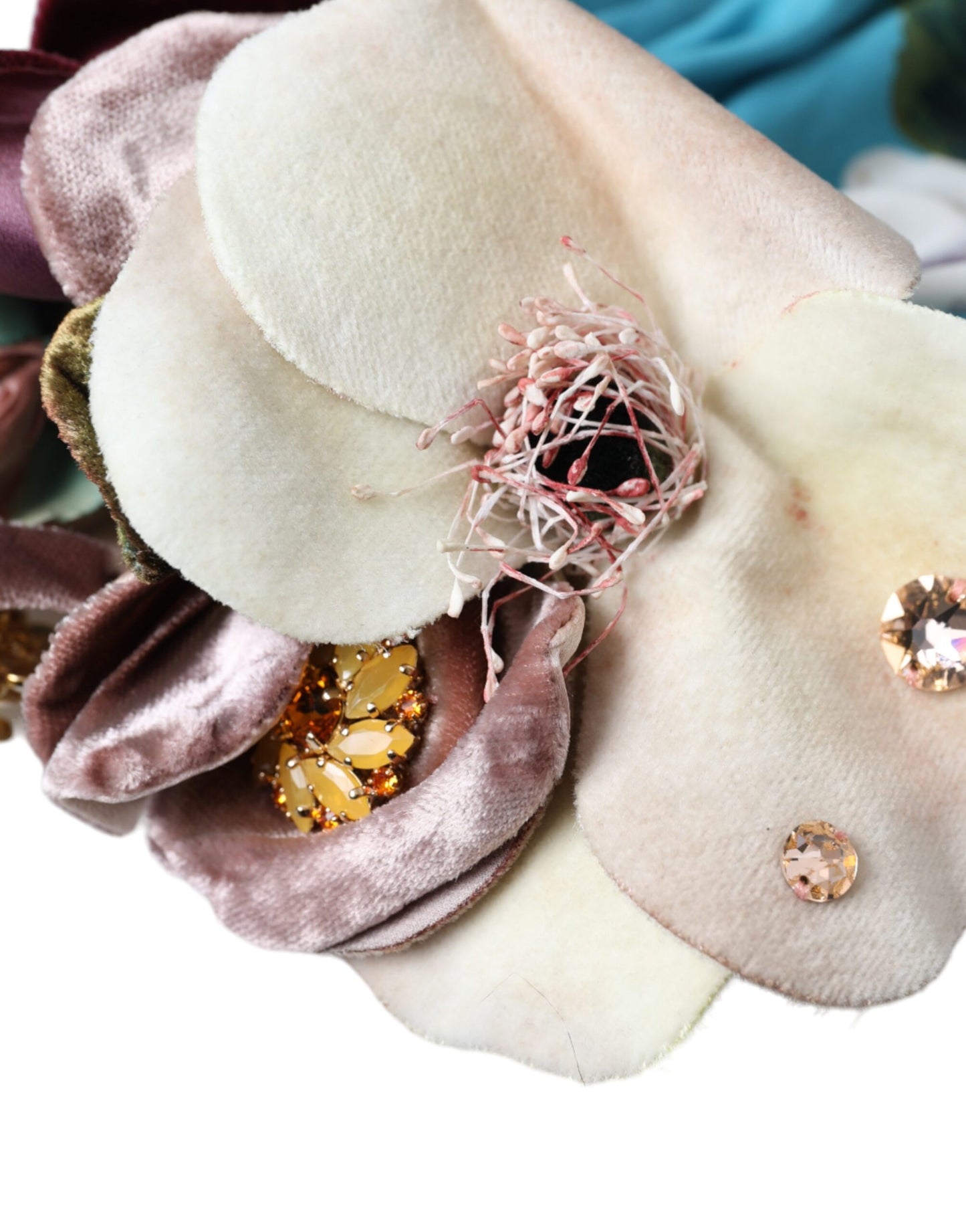 Chapeau turban à motif floral bleu Dolce &amp; Gabbana pour femme