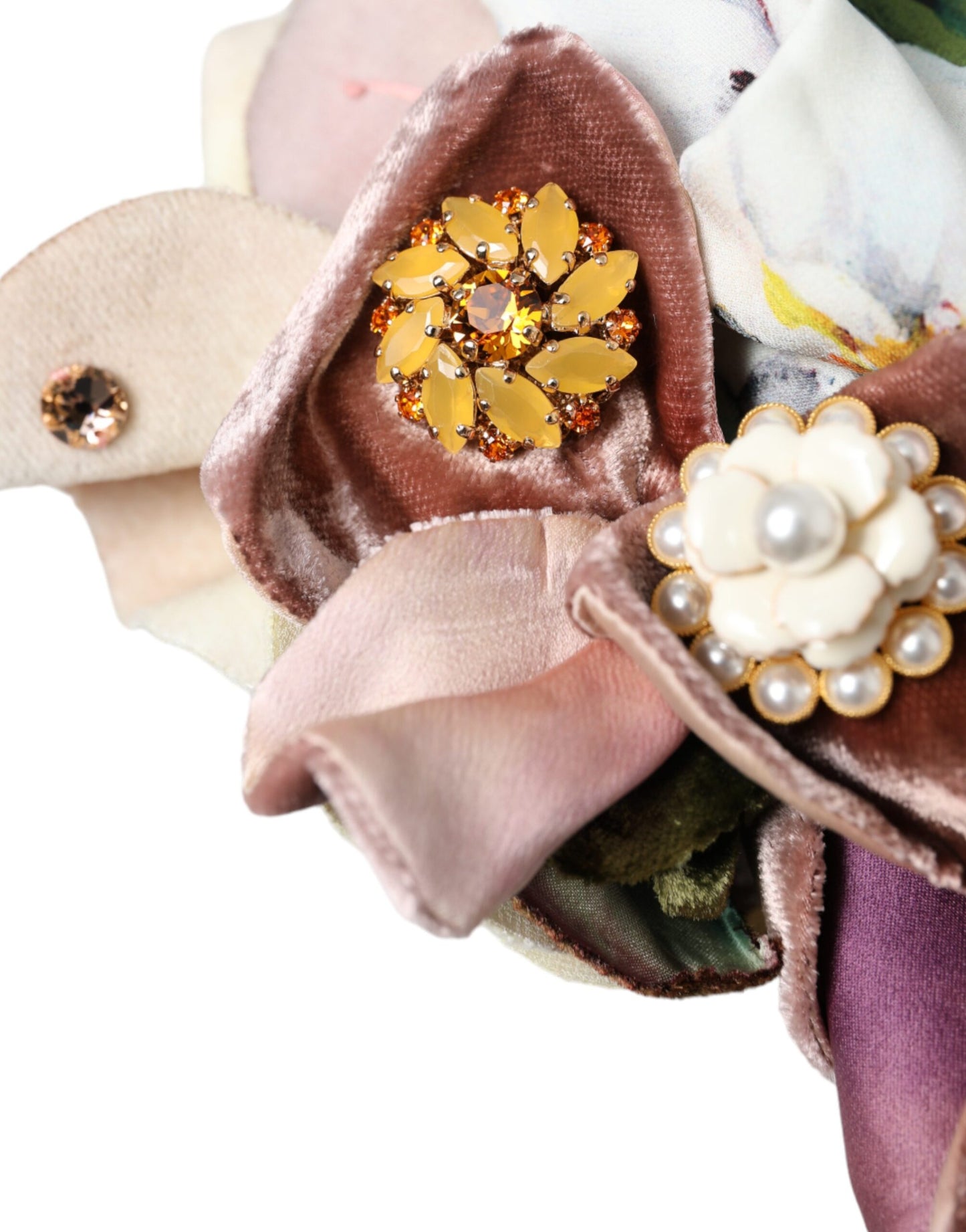 Chapeau turban à motif floral bleu Dolce &amp; Gabbana pour femme