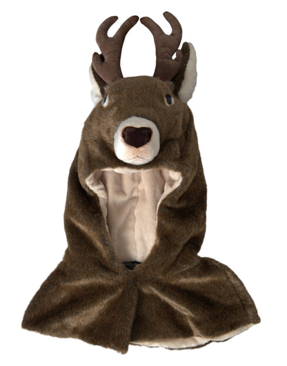 Chapeau en fausse fourrure de cerf marron Dolce &amp; Gabbana
