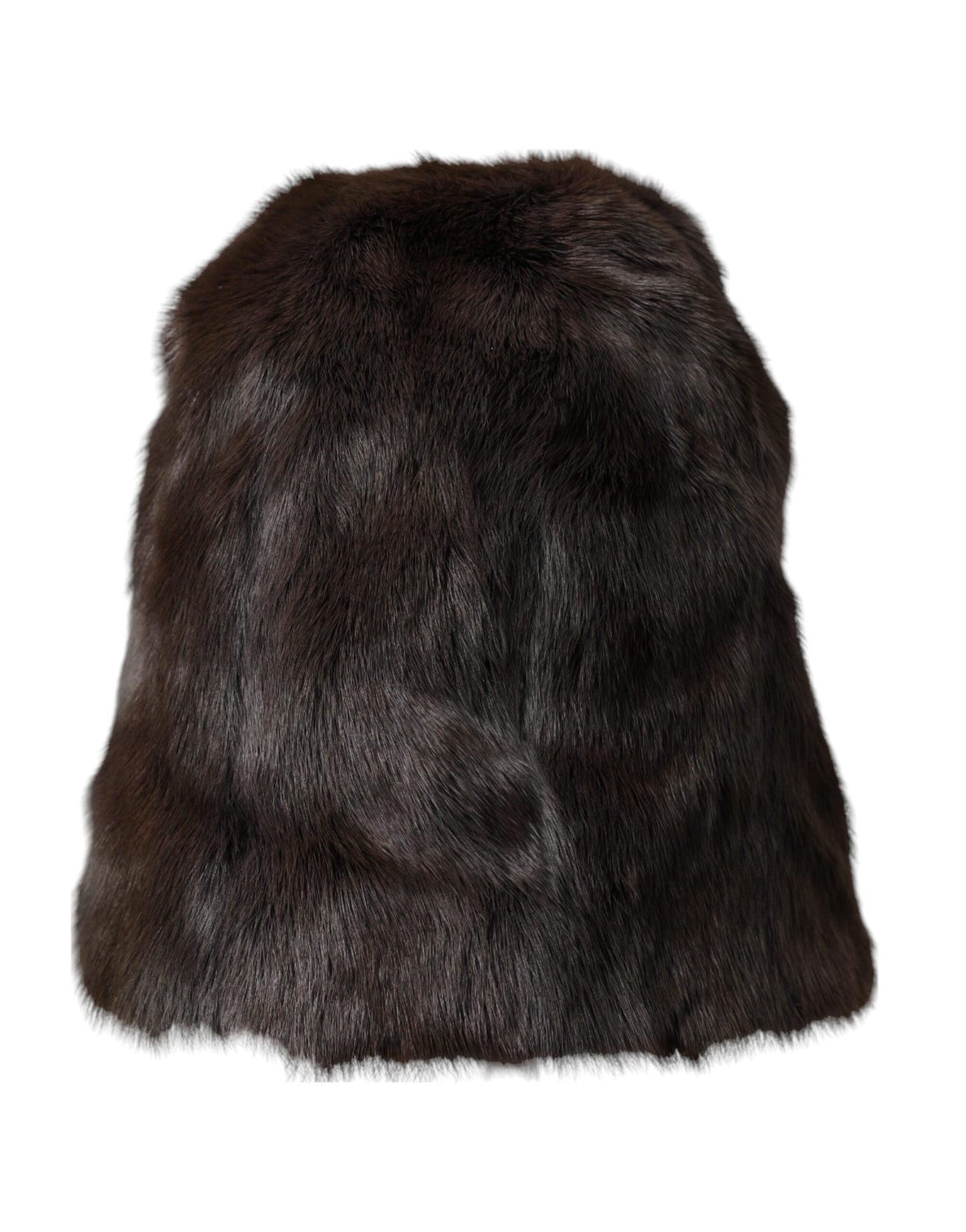 Bonnet en cachemire pour femme Dolce &amp; Gabbana en fourrure de belette marron