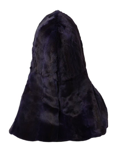 Chapeau enveloppant en fourrure de belette noire Dolce &amp; Gabbana