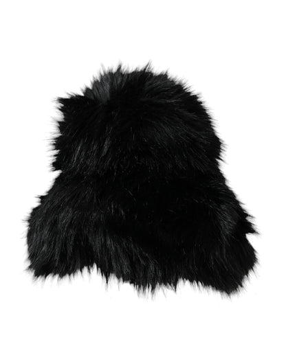 Bob en fausse fourrure noire Dolce &amp; Gabbana pour femme