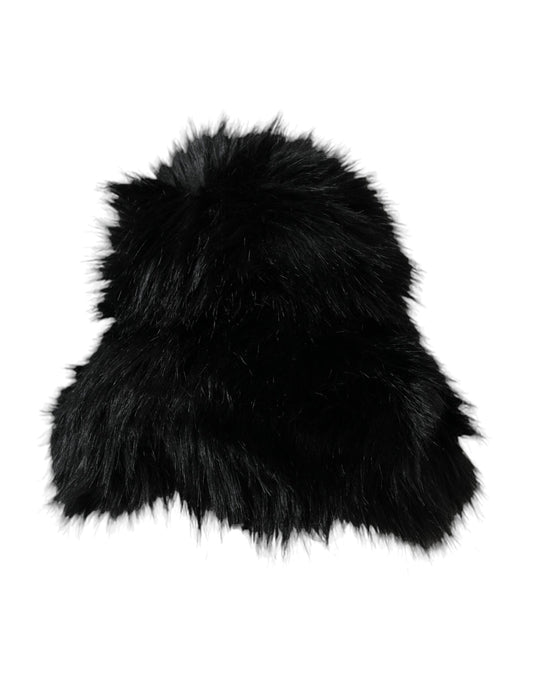 Bob en fausse fourrure noire Dolce &amp; Gabbana pour femme