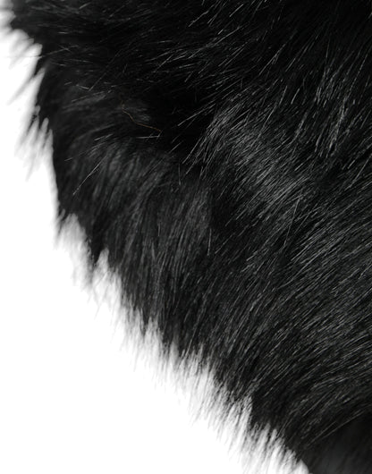 Bob en fausse fourrure noire Dolce &amp; Gabbana pour femme