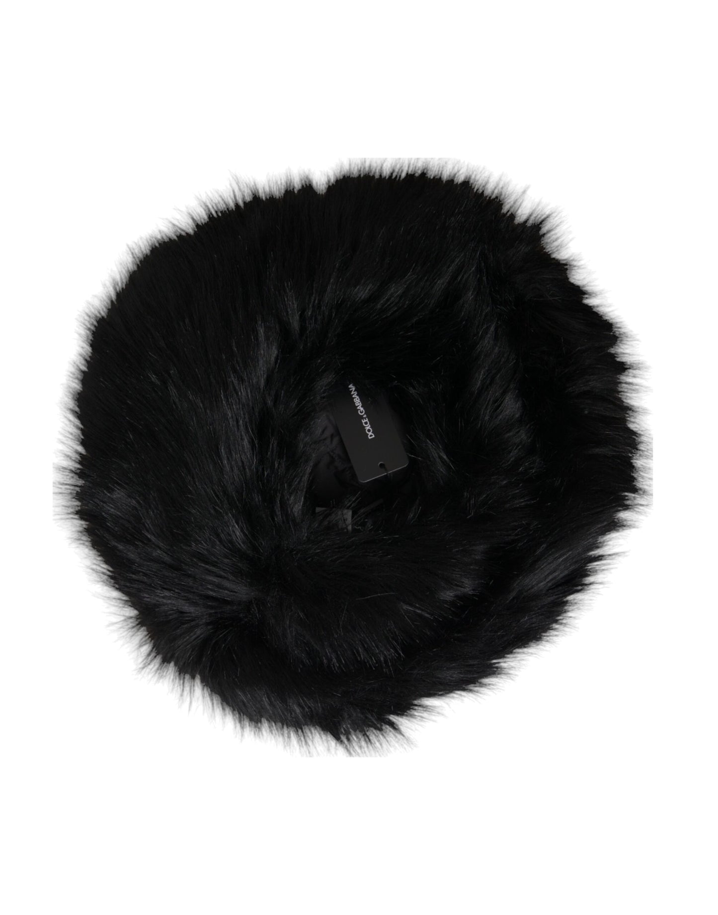 Bob en fausse fourrure noire Dolce &amp; Gabbana pour femme