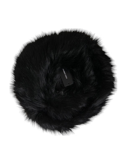 Bob en fausse fourrure noire Dolce &amp; Gabbana pour femme