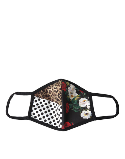 Masque facial Dolce &amp; Gabbana à imprimé léopard multicolore et élastique