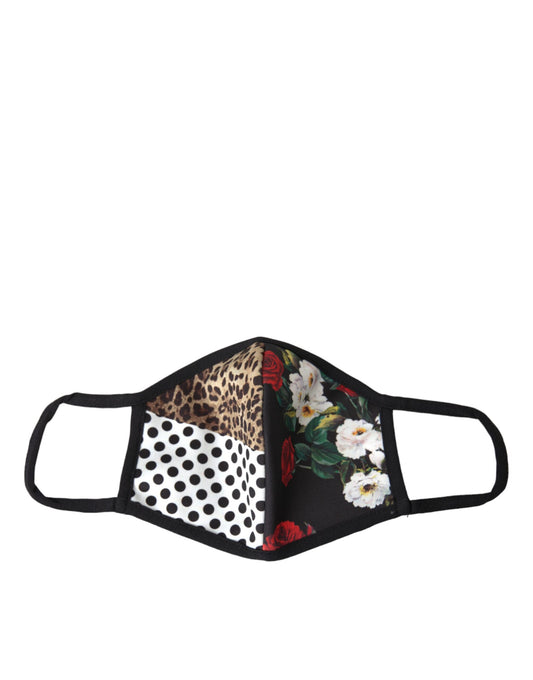 Masque facial Dolce &amp; Gabbana à imprimé léopard multicolore et élastique