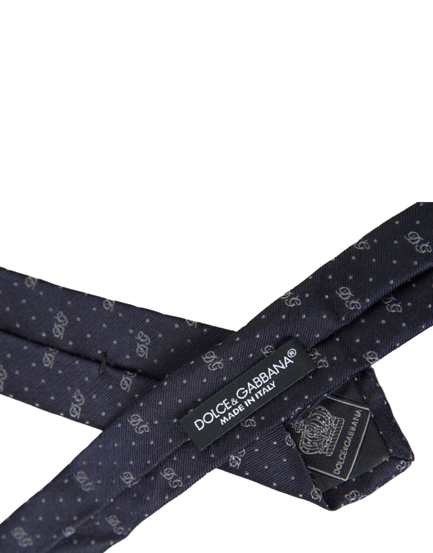 Cravate ajustable Dolce &amp; Gabbana bleue avec logo DG 100 % soie