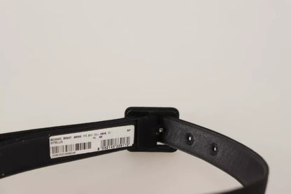 Ceinture à boucle en cuir velours noir avec logo Dolce &amp; Gabbana