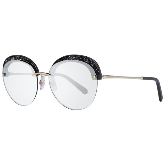 Lunettes de soleil Swarovski dorées pour femmes